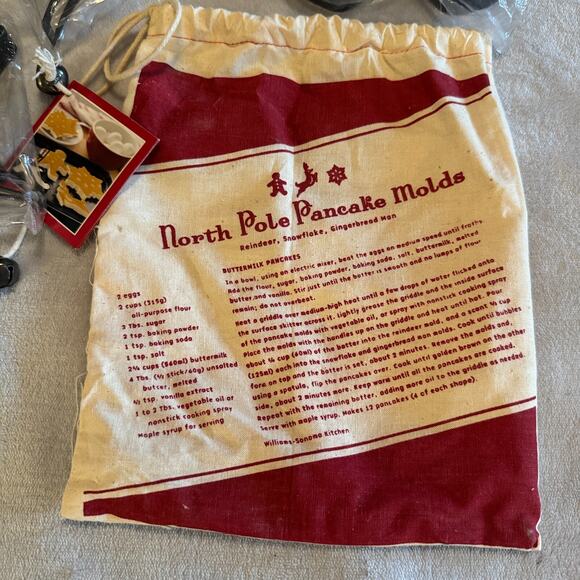 WILLIAMS SONOMA North Pole Pancake Molds Reindeer Snowflake Gingerbread Man - Picture 2 of 8